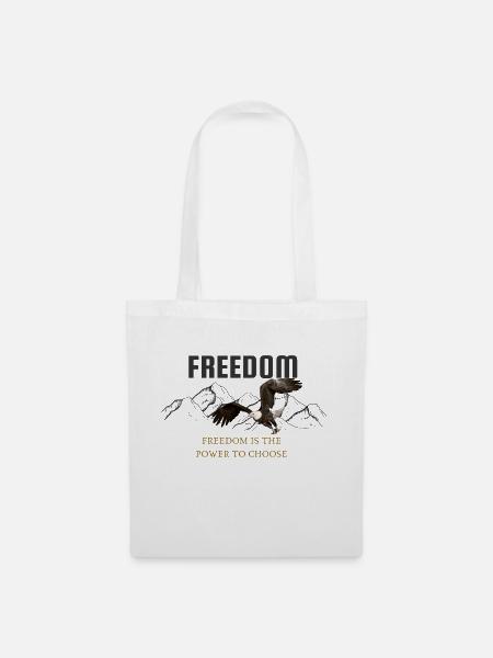 Grey Art Freedom Eagle Design - Stoffbeutel - Weiß