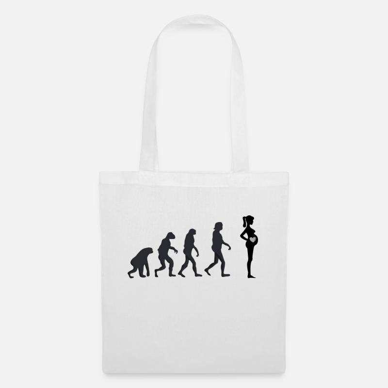 Pregnant - Human Evolution - Tote Bag - white
