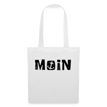 Moin - Norddeutsch - Gruß - Stoffbeutel - Weiß - Vorne
