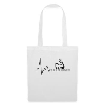 Mon cœur bat pour le chemin de fer - Sac en tissu - blanc - Devant