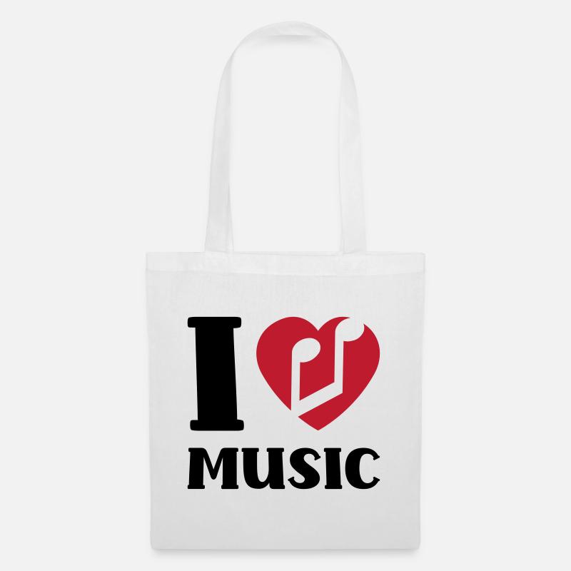 I love music - Stoffbeutel - Weiß