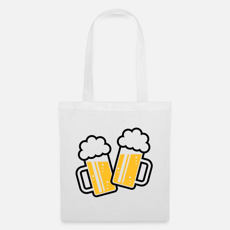 2 Toasting Beer Steins For A Cheer! (Ale / 2C) - Tote Bag - white