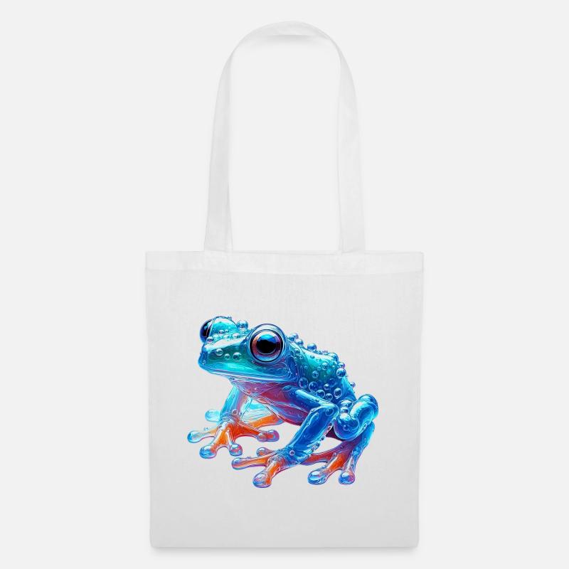 Frosch - Stoffbeutel - Weiß