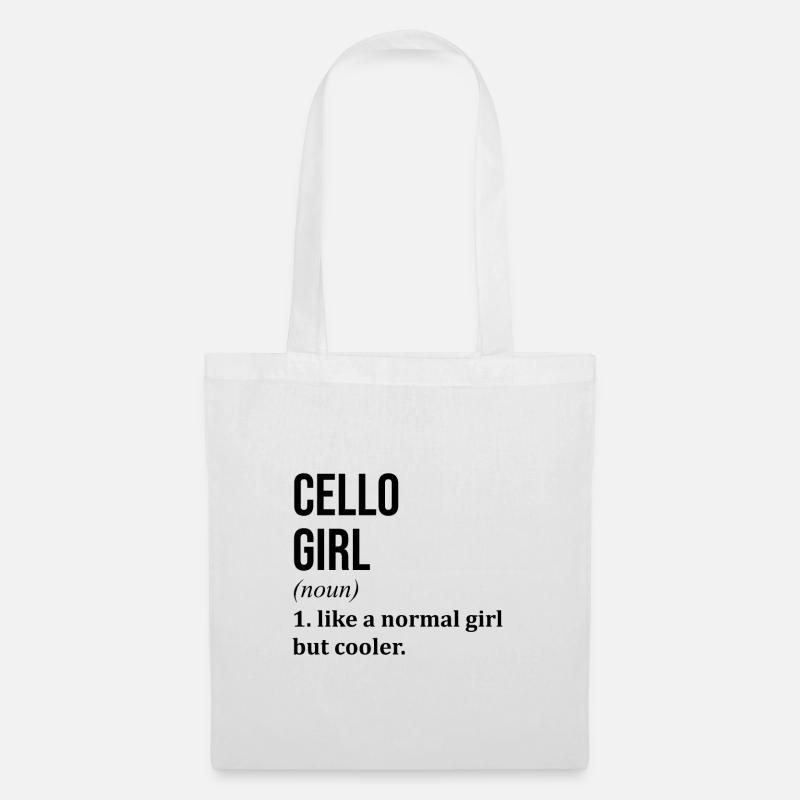 violoncelle - Sac en tissu - blanc