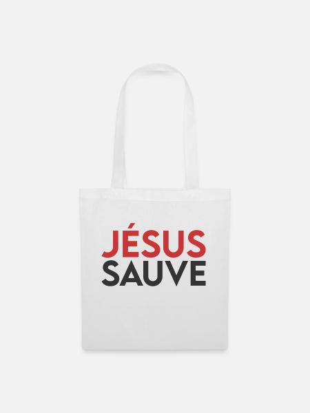 Jesus rettet - Stoffbeutel - Weiß