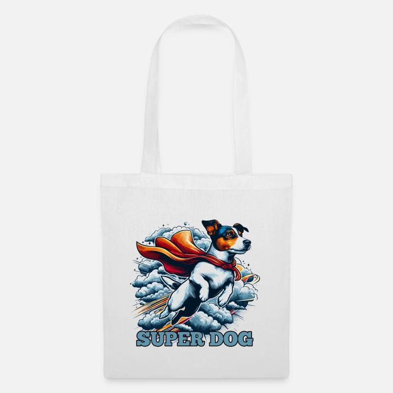 Super Hund Jack Russell Terrier Geschenk - Stoffbeutel - Weiß