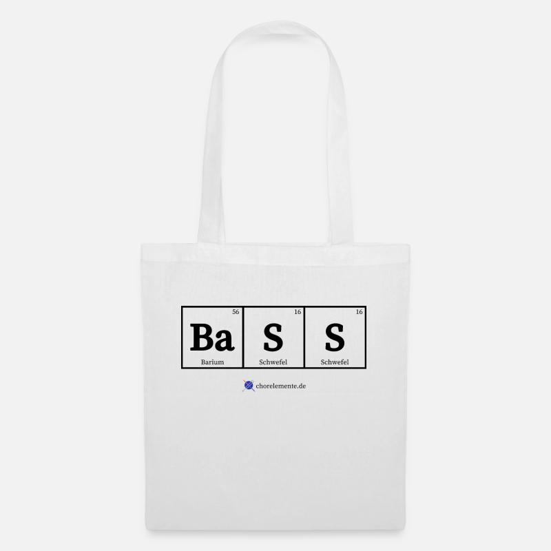 Bass (helle Stoffe) - Stoffbeutel - Weiß