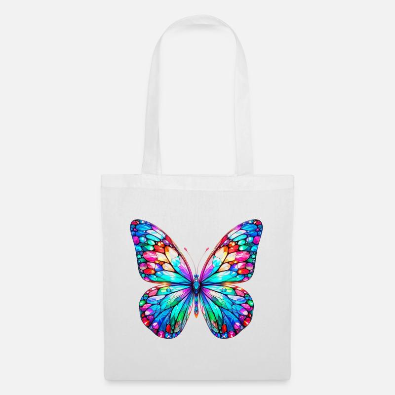 Schmetterling - Stoffbeutel - Weiß