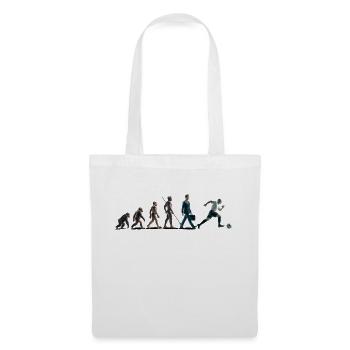 Evolution Fussball Zeichenfläche 1 - Stoffbeutel - Weiß - Vorne