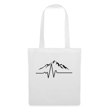 Mountains heartbeat - Tote Bag - white - Front