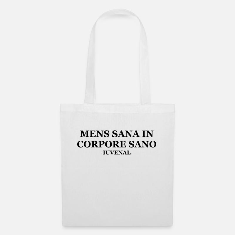 Mensa Sana In Corpore Sano - Juvenal - Stoffbeutel - Weiß
