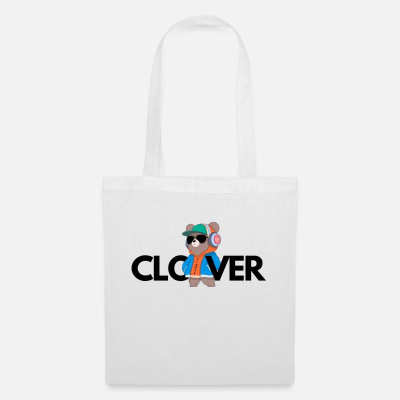 Clover teddy black Edition - Tote Bag - white
