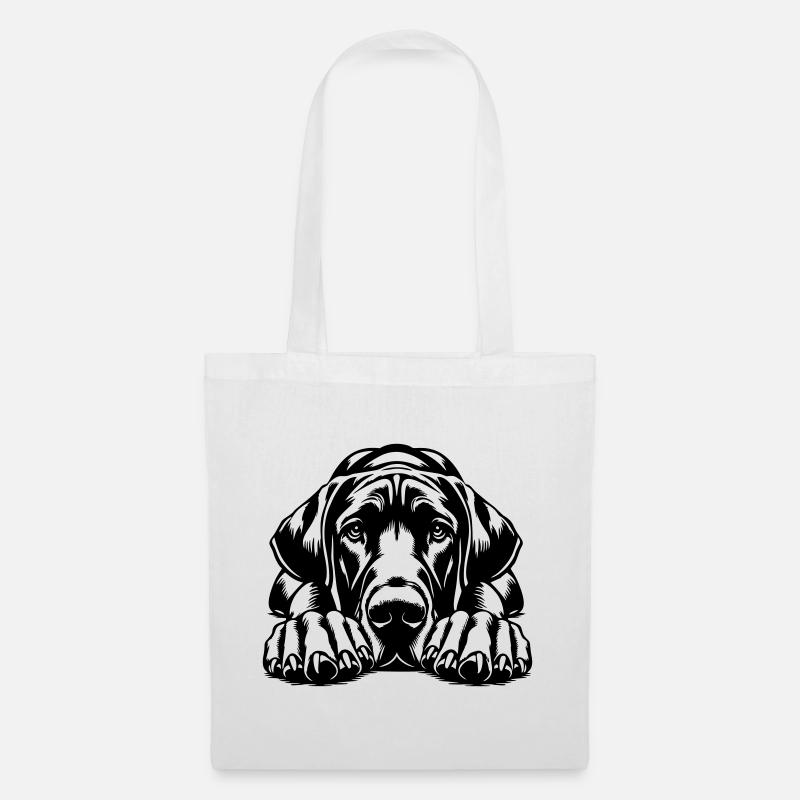 Deutsche Dogge - Stoffbeutel - Weiß