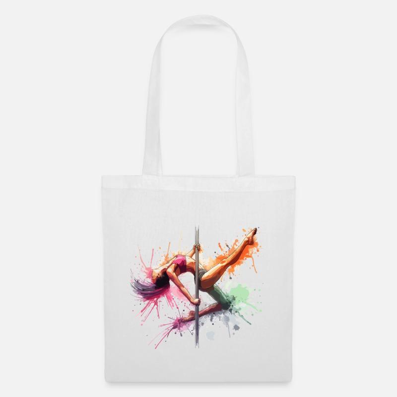 Pole Dance Couleurs Dynamiques Pole Dance Cadeau - Sac en tissu - blanc