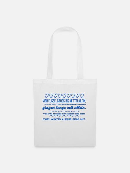 Geschenkidee Schwangerschaft Geburt - Stoffbeutel - Weiß