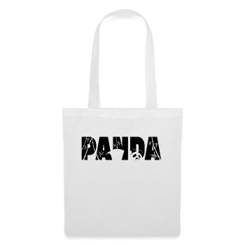 Panda Typo - Sac en tissu - blanc - Devant