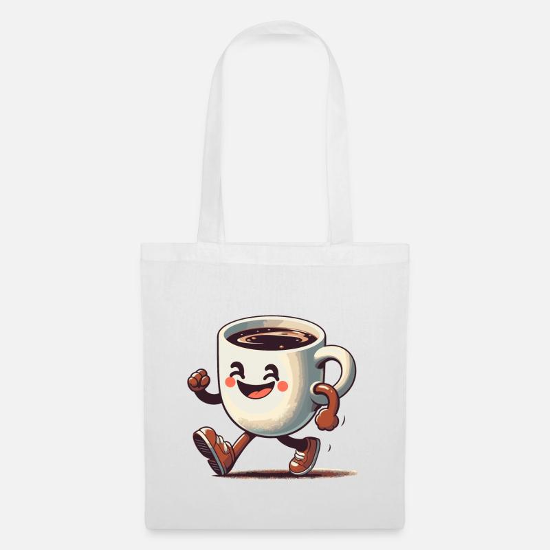 Gute Laune Kaffee Tasse Geschenk - Stoffbeutel - Weiß