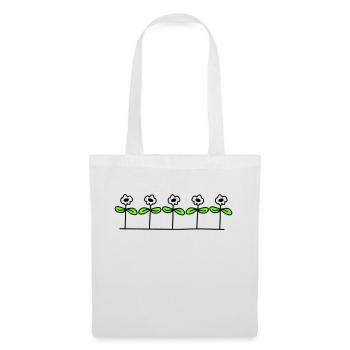 Five Pretty Daisies 5 Flowers Decorative Row - Tote Bag - white - Front