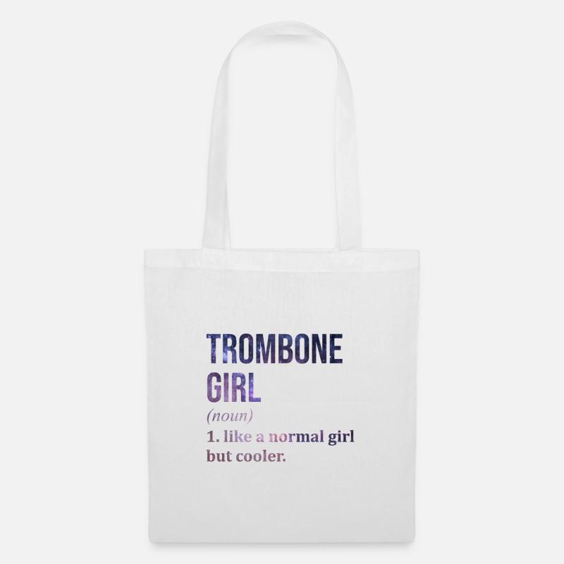 trombone - Sac en tissu - blanc