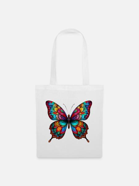 Schmetterling - Stoffbeutel - Weiß