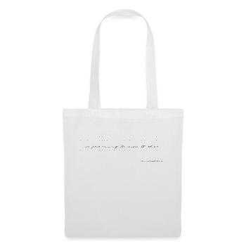 Ellipses, calligraphie moderne, humour minimaliste - Sac en tissu - blanc - Devant