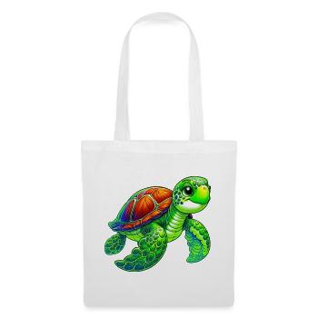 Tortue - Sac en tissu - blanc - Devant