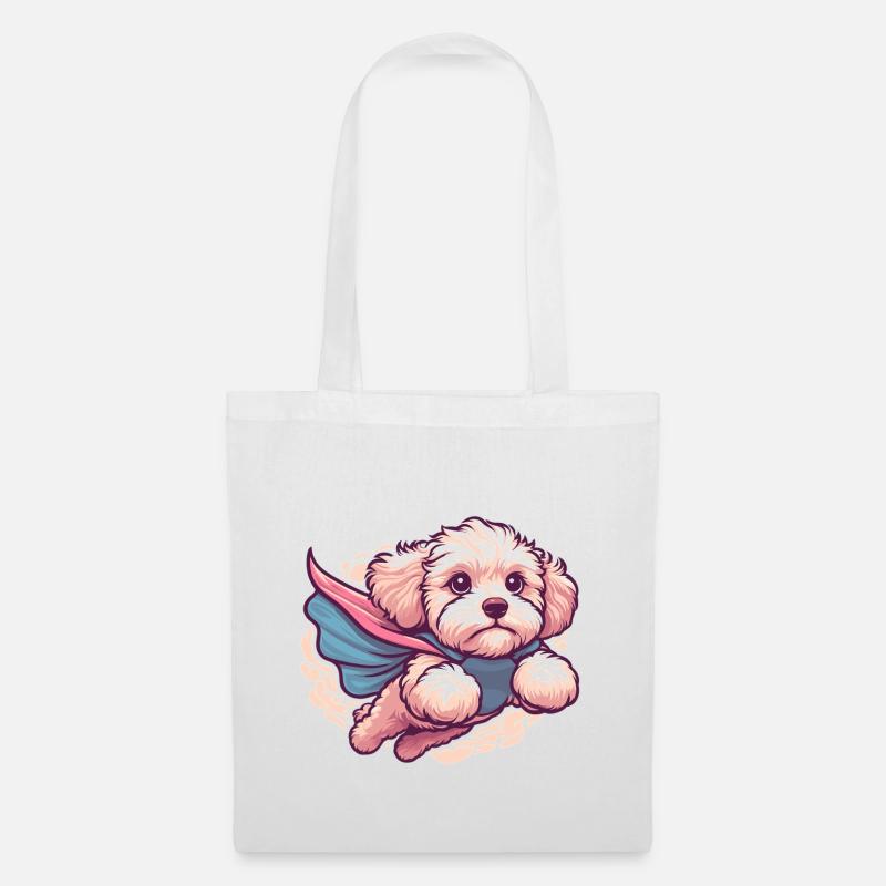 Super Hund Maltipoo Moodle Multipoo Cape Geschenk - Stoffbeutel - Weiß