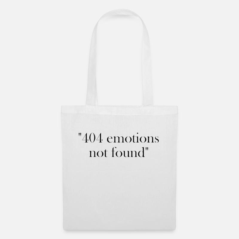 404 emotions not found - Stoffbeutel - Weiß