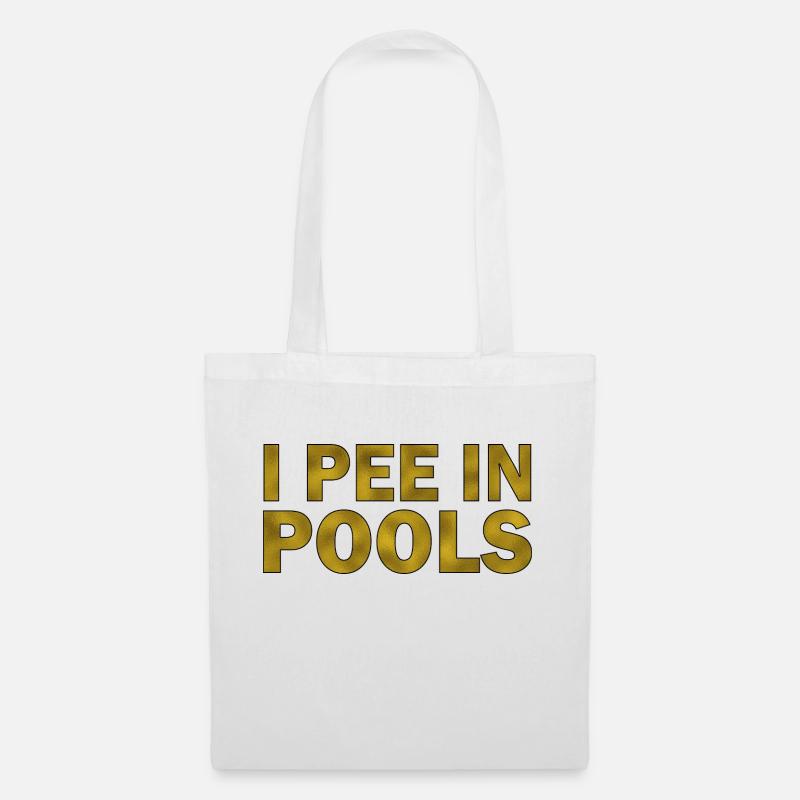 I pee in pools - Stoffbeutel - Weiß