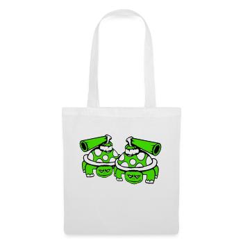 2 Turtles Tank Gun Shooting War Attack - Tote Bag - white - Front