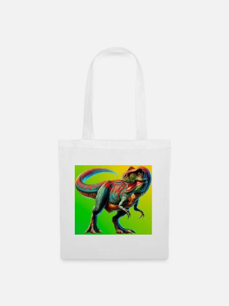 Dinosaurier - Stoffbeutel - Weiß