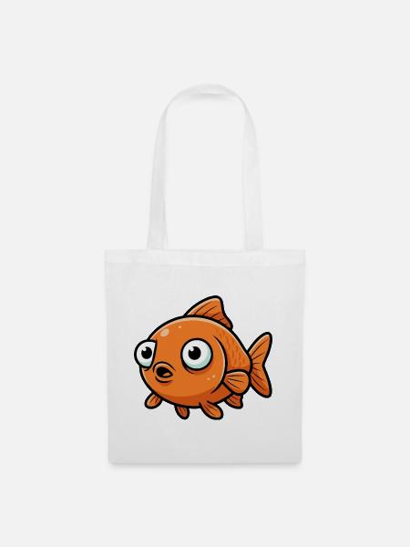 Der kleine Fisch - Stoffbeutel - Weiß