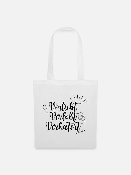 Verliebt. Verlobt. Verkatert. - Stoffbeutel - Weiß