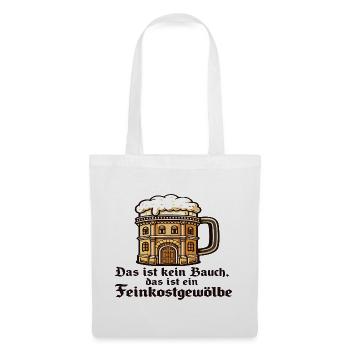 Bierkrug Bauwerk Humor - Stoffbeutel - Weiß - Vorne
