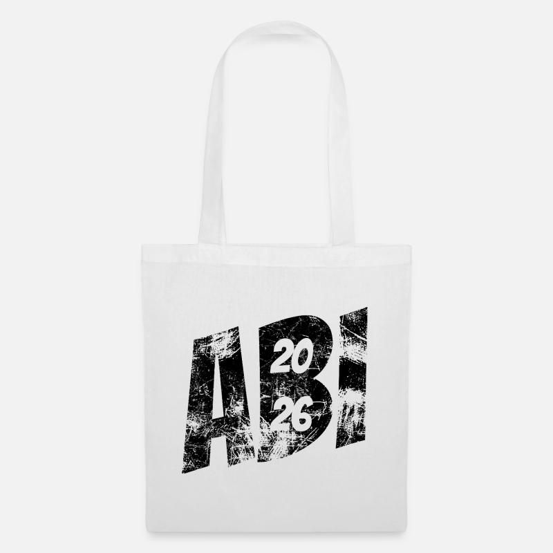 Abi 2026 - Abitur - Geschenk - Stoffbeutel - Weiß