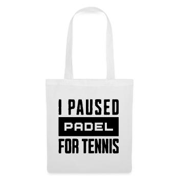 Tennis & Padel Hoodie, Shirt for Tennis Players - Tote Bag - white - Front