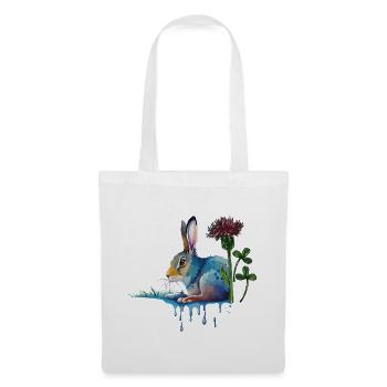 Colorful bunny with clover - Tote Bag - white - Front
