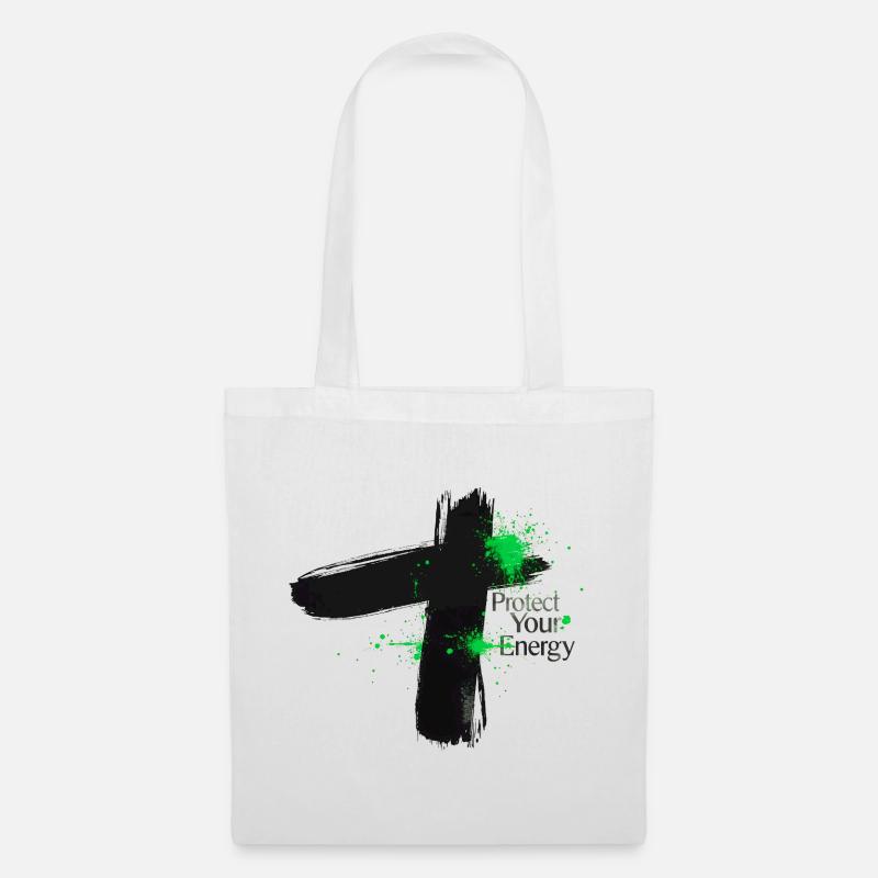 Protect Your Energy - Achtsamkeit Design - Stoffbeutel - Weiß