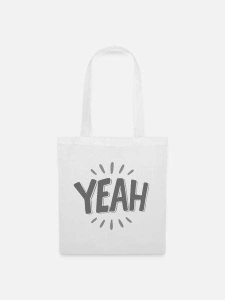 Yeah Jubelstrahl Design - Stoffbeutel - Weiß