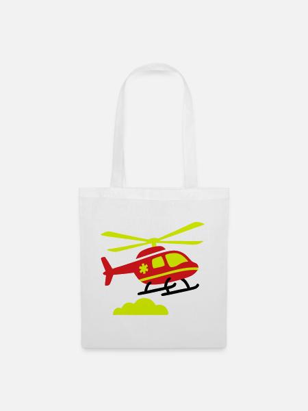Rettungshubschrauber Notarzt - Stoffbeutel - Weiß