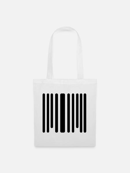 Barcode - Stoffbeutel - Weiß