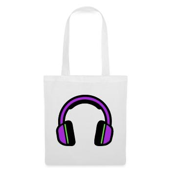 Music Headphones Silhouette - Tote Bag - white - Front