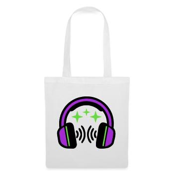 Headphones Stars Icon - Tote Bag - white - Front