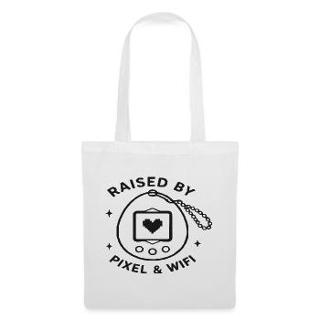 Pixel & Wi-Fi Retro Design - Tote Bag - white - Front