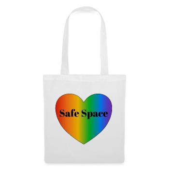 LGBT-Pride-Flagge im sicheren Raum - Stoffbeutel - Weiß - Vorne