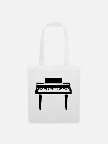 Klavier Geschenk Pianist - Stoffbeutel - Weiß