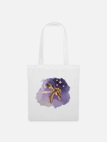 Cosmic Sea Turtle Explorer - Stoffbeutel - Weiß