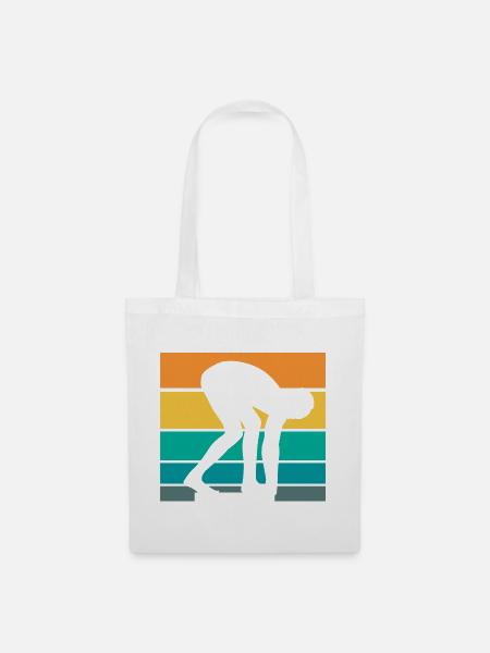 Schwimmsport Schwimmer Spruch Geschenk - Stoffbeutel - Weiß