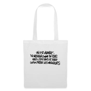 Pire comme du meilleur - Sac en tissu - blanc - Devant
