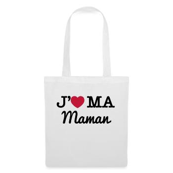 J'aime ma Maman - Sac en tissu - blanc - Devant